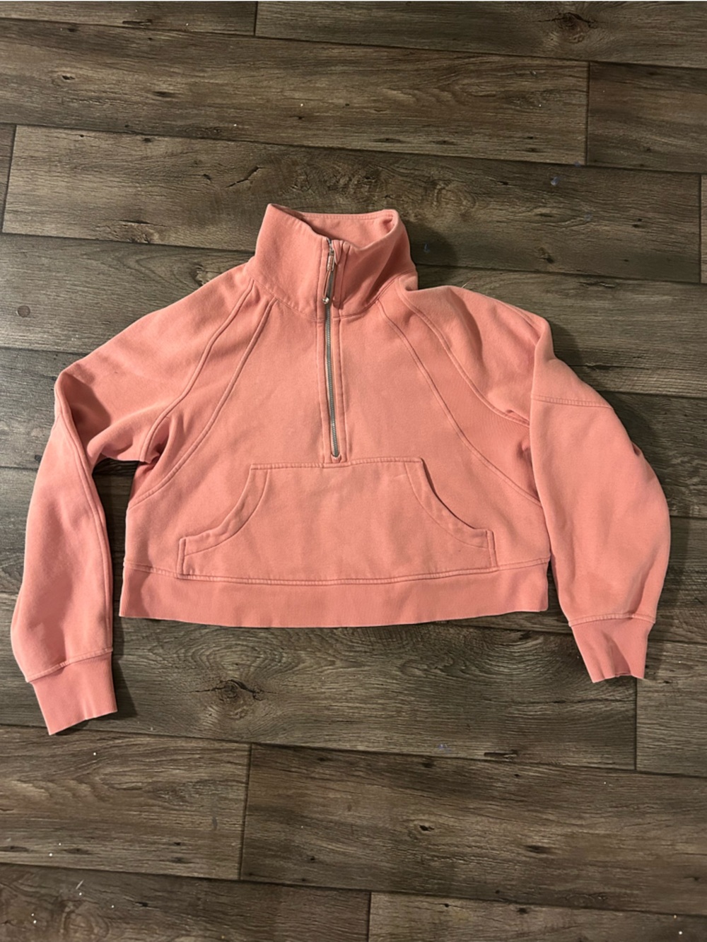 Lululemon scuba oversized half zip pink hoodie M/L